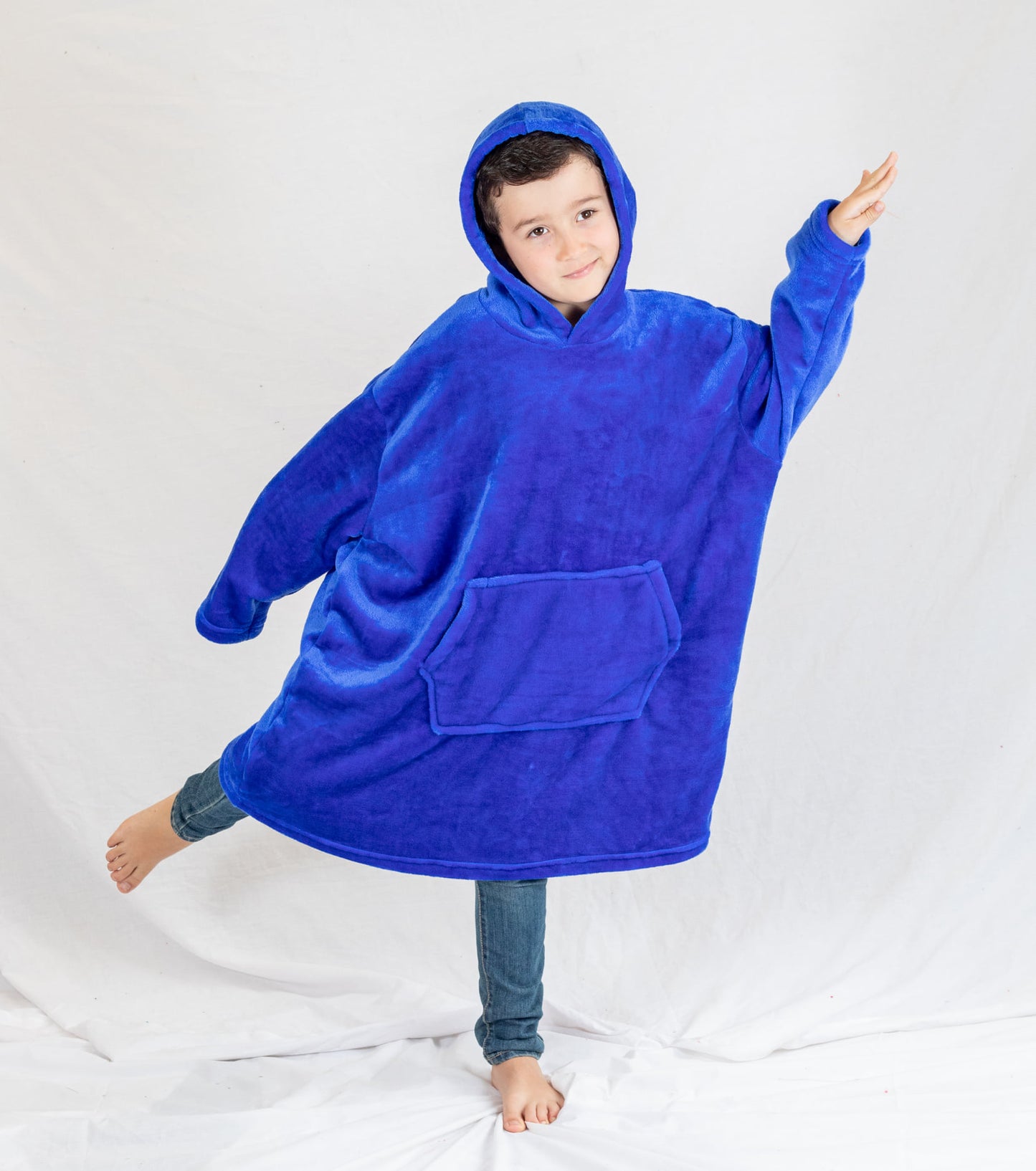 Poleron Gigante Peluche- Azul Eléctrico