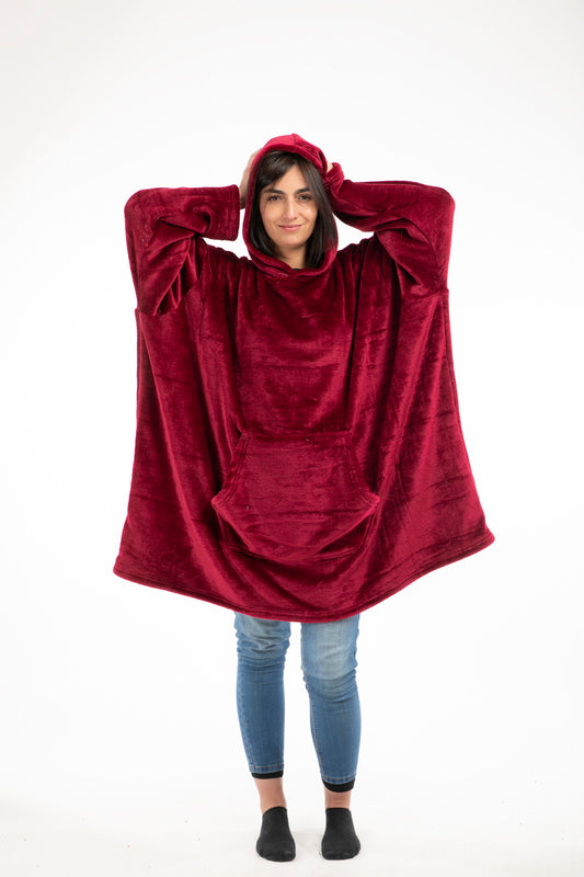 Poleron Gigante Peluche- Guindo