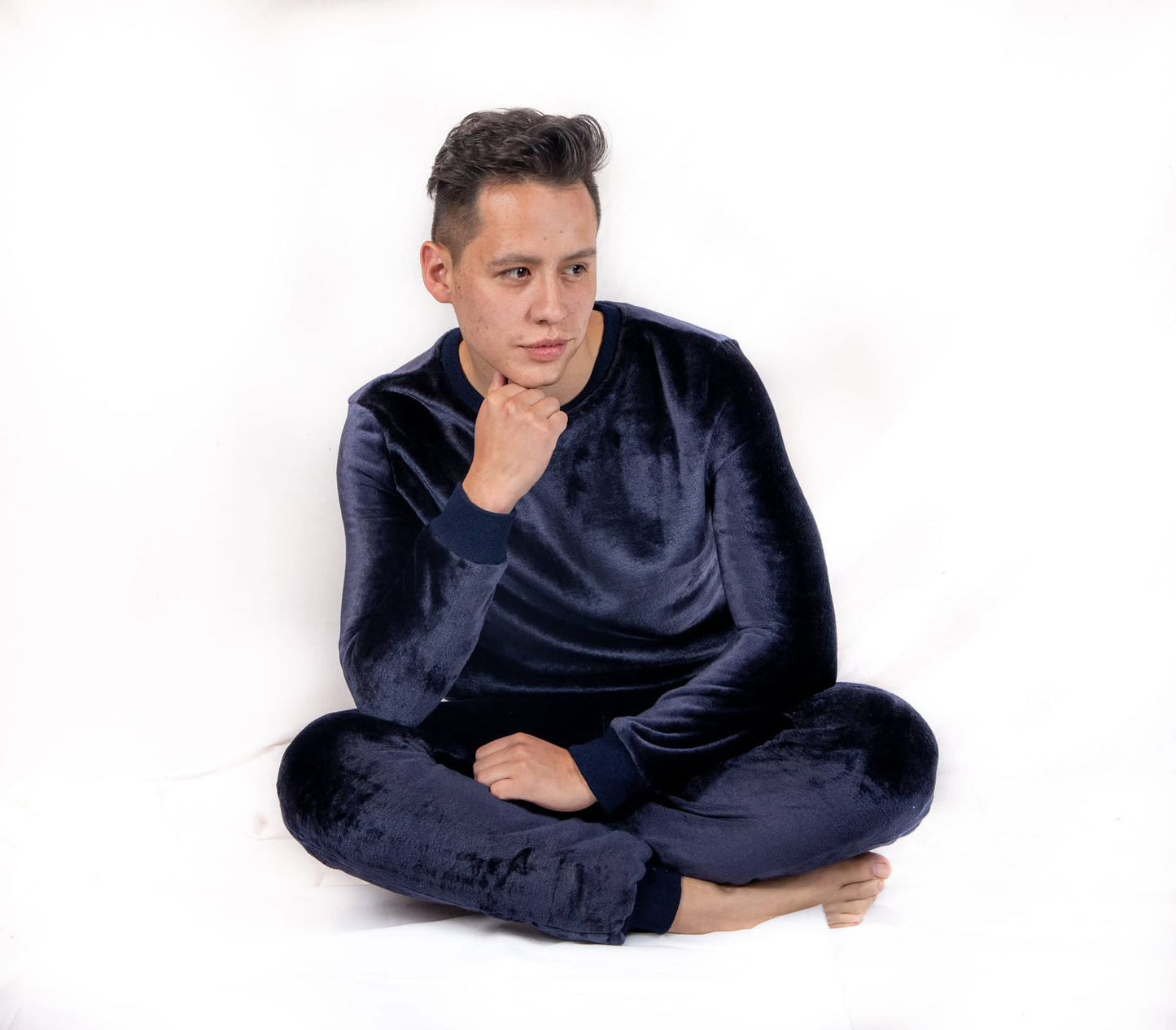 Pijama Style Peluche - Azul Marino